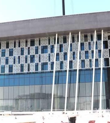 External Facade Cladding_Commercial Buliding by nabk mechanical fixation system